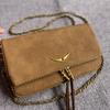 ZV Women's Classic Wing Rivet Shoulder Bag - Trendy, Versatile Small Square Chain Bag