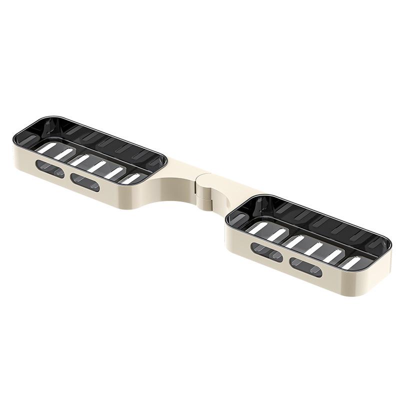 Nástěnný rohový úložný regál do koupelny