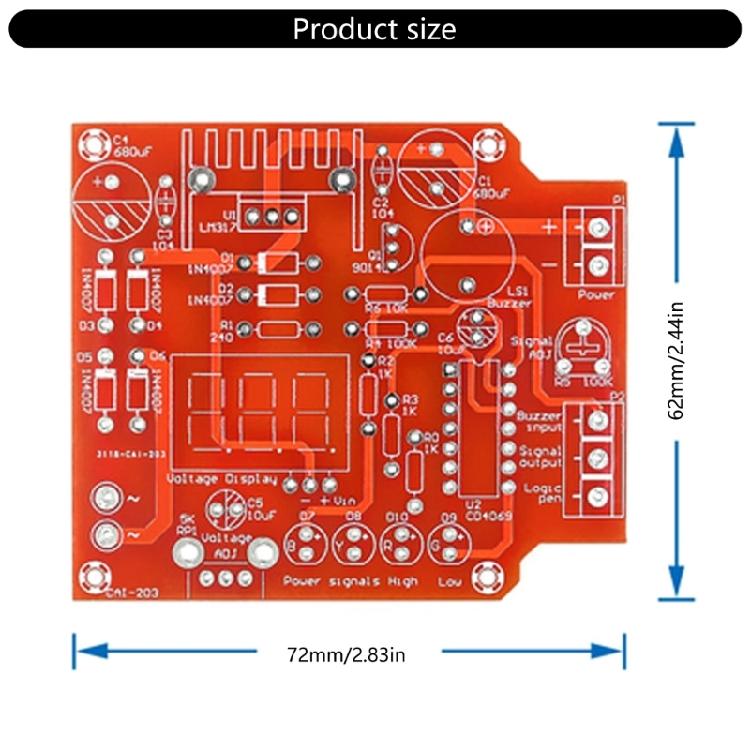 LM317 Adjustable Voltages Regulator Kit 110V/220V to 1.25V-12V Electronic Components Kit PCB Board Module for Adults
