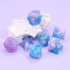 7Pcs Party Entertainment Dices Family Game Educational Toy Acrylic Polyhedral Dices Clear D4 D8 D10 Number Dices Set