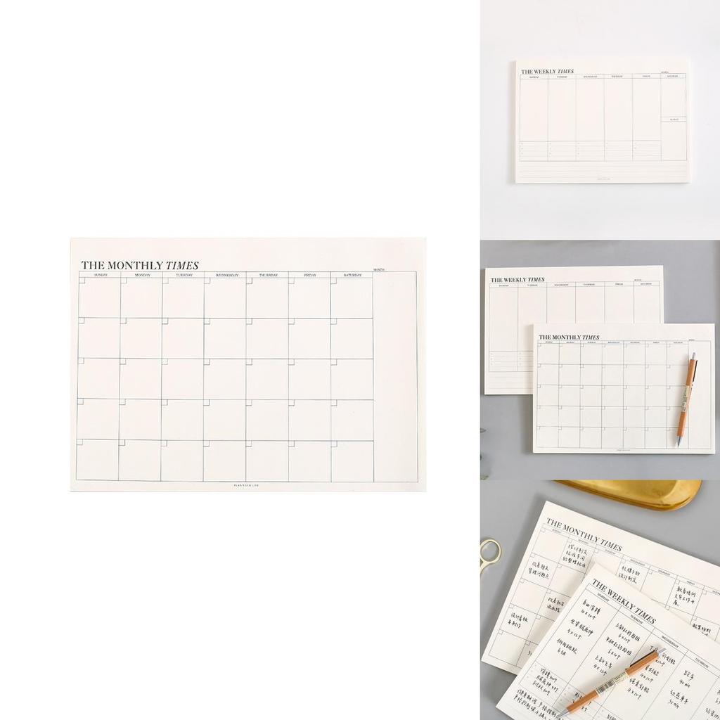 Perfectly Designed Simple Tearable Monthly Plan Book For Organized Work And Study Notes