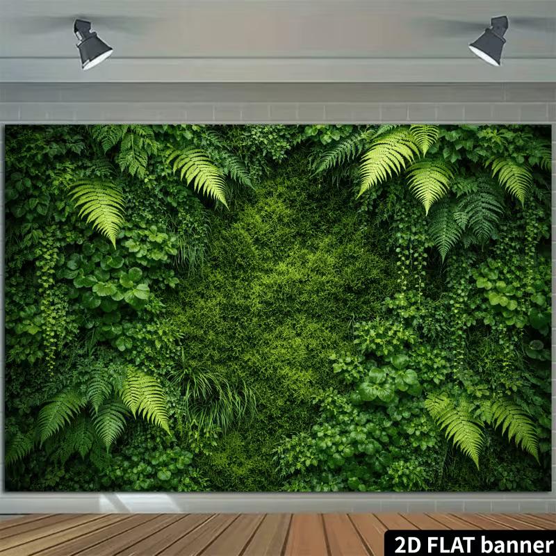 2D Natural Moss Fern Vertical Greenery Studio Portrait Backdrop 47.2x31.5inch/120*80cm