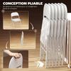Set of 6 Folding Chairs Portable Dining Chairs Steel Frame 45 x 46 x 78 cm White