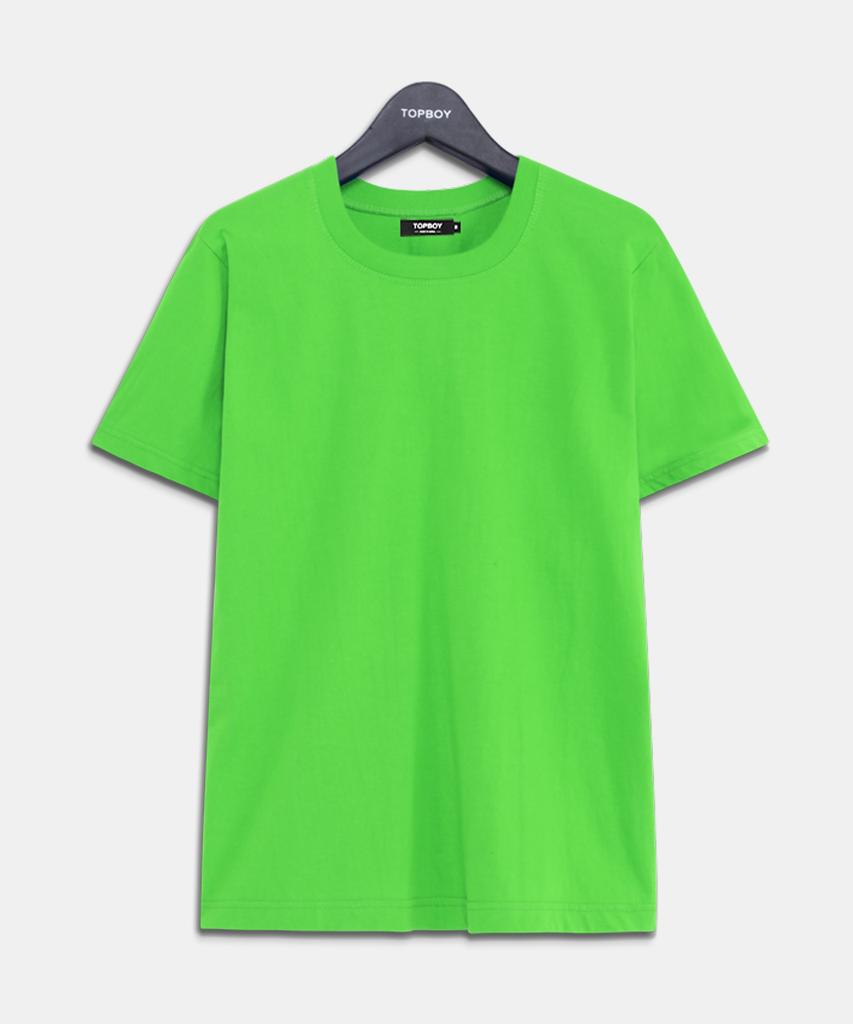 TOPBOY Basic Standard Fit Combed Cotton 30-Count Short Sleeve T-Shirt Light Green