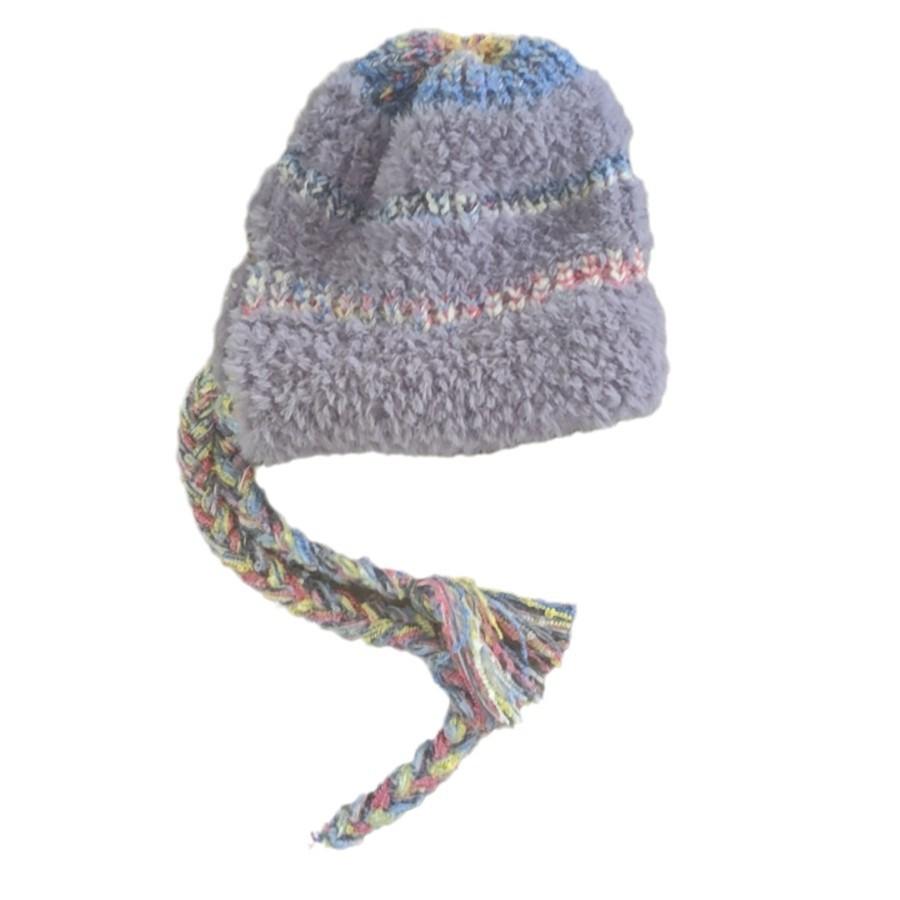 Winter Plush Hat Women's Cold and Warm Ear Protection Hat Cute Knitted Wool