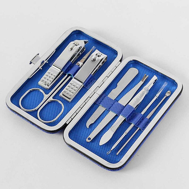 Für die Nagelpflege, 8-teiliges Nagelscherenset blau CH969
