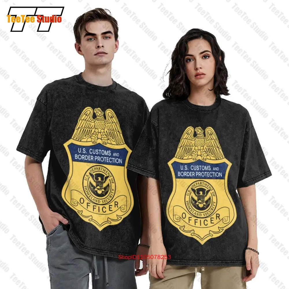 Border Patrol Federal Agent Homeland Security Aesthetic Clothing Oversized T-Shirt 5WXD