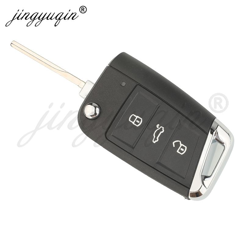 Jingyuqin 433MHz 5C/MQB49 Remote Car Key for VW T-Cross POLO 2019+ SKODA GOLF SEAT 2G6959752 /2G6959752D Keyless Fob Aftermarket