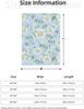 Daisies and Watercolor Wildflowers Fleece Throw Blanket Ultra Soft Cozy Decorative Flannel Blanket for Home Bed Couch Chair Trav