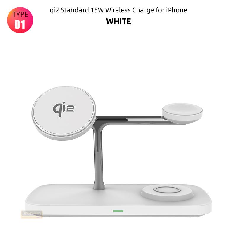 QI2 Wireless Charging Station 3 in 1 Wireless Charger Stand Dock Watch and Phone Charger Station for Samsung iPhone Watch 8/7/S