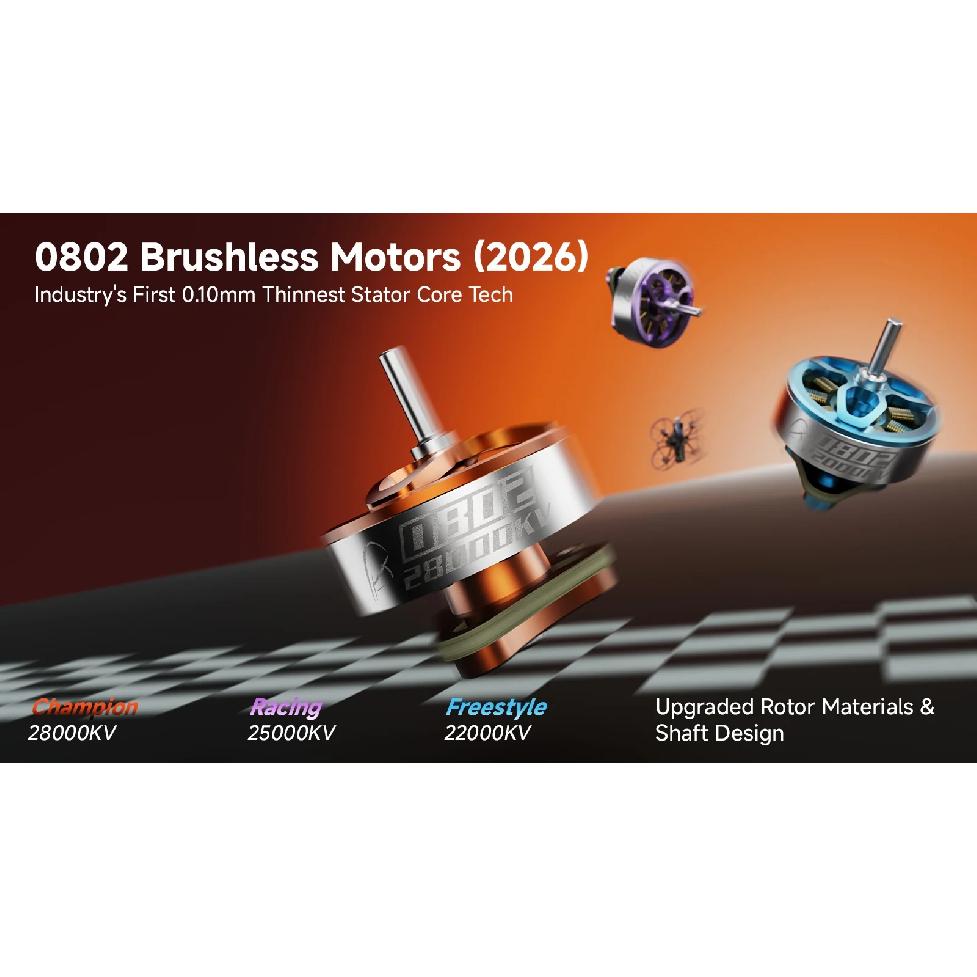 BETAFPV 0802 28000KV/25000KV/22000KV Brushless Motors (2026) For Air75 II Frame Meteor65 Pro Frame Air75 II Drone