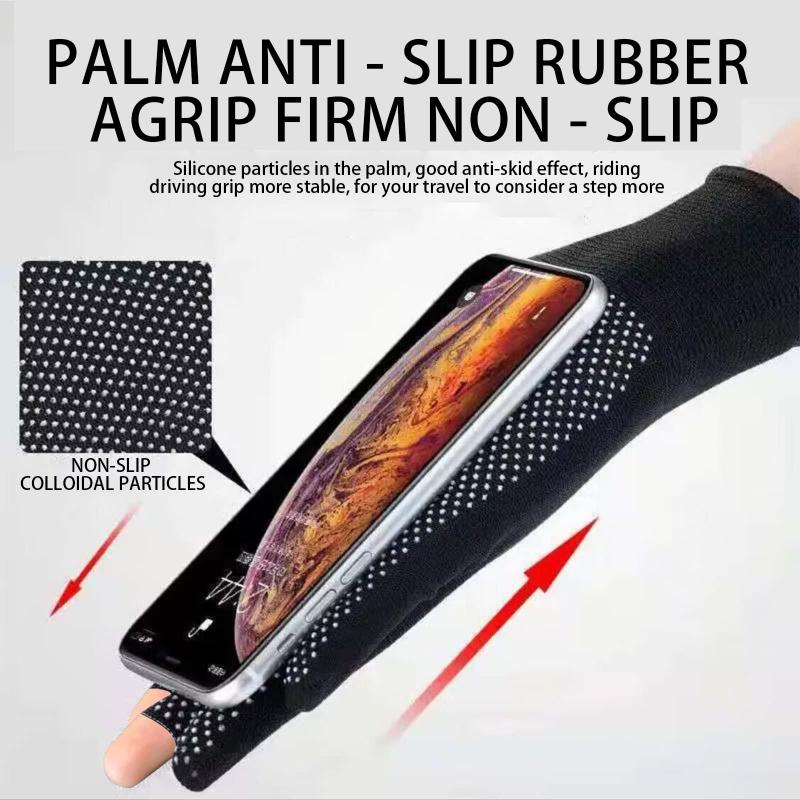 Motorcycle Non-slip Touchscreen Nylon Gloves Summer Wear-Resistant Outdoor Riding Sport Gloves Sunscreen Half Finger Gloves