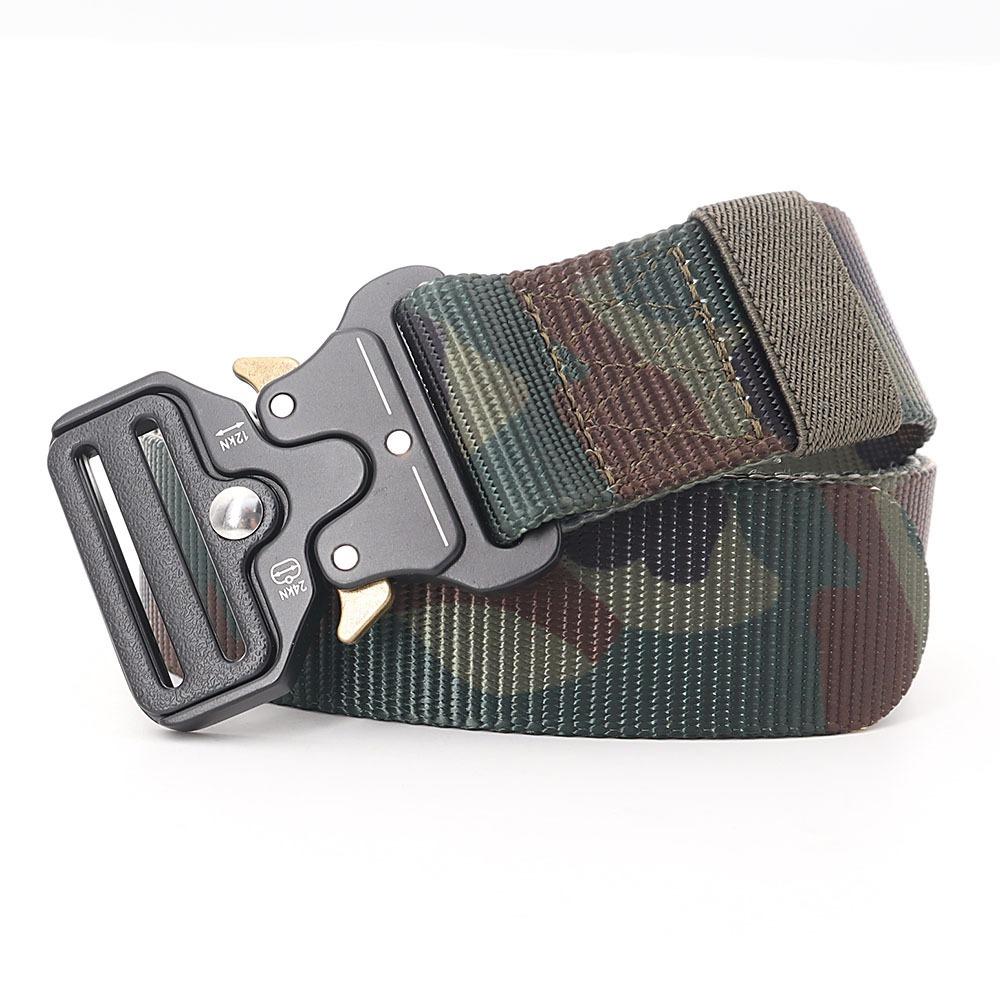 Men's Belt Metal Buckle Outdoor Hunting Multi Function Tactical Belt Combat Survival Marine Corps Canvas Nylon Women Sport Belt