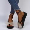 Fashion Summer Colorful Mesh Bowknot Flip Flops for Women Star Sequins Wedges Clip Toe Sandals Woman Lightweight Platform Beach Slippers