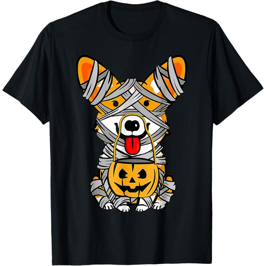 

Halloween Cute Welsh Corgi Mummy Dog Lover, Corgi Lovers T-Shirt XXXXXL чорний