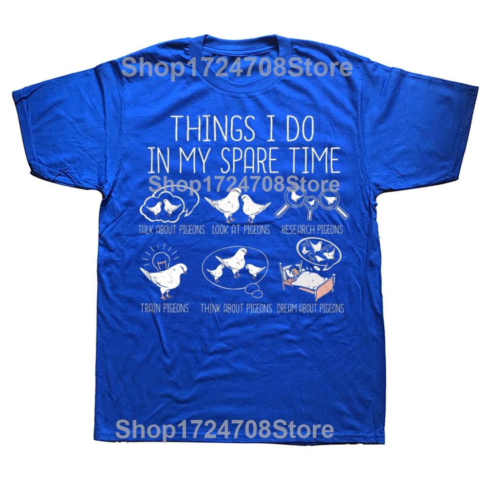 Funny Pigeon Racing Classic Graphic T-shirts Men Women's Fashion Casual Tshirt 100% Cotton Loose Oversized T Shirt