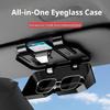 New Car Sunglasses Case Multifunctional Storage Box Goatskin Alasses Case For Cadillac Escalade CTS ATS SRX STS XT5 XT6
