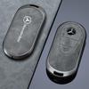 For Mercedes Benz C E S Class W223 W206 C260 C300 S400 S450 S500 Alloy Car Smart Remote Key Case Cover Leather Shell Fob Holder