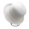 Designer Elegant Pearl Rims Fisherman Hat Fashion Socialite Retro Straw Hat Summer Sun Block Fisherman Hat