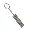 Outdoor Survival Whistle with Keychain Stainless Steel Double Tubes Safety WhistleColorful Titanium