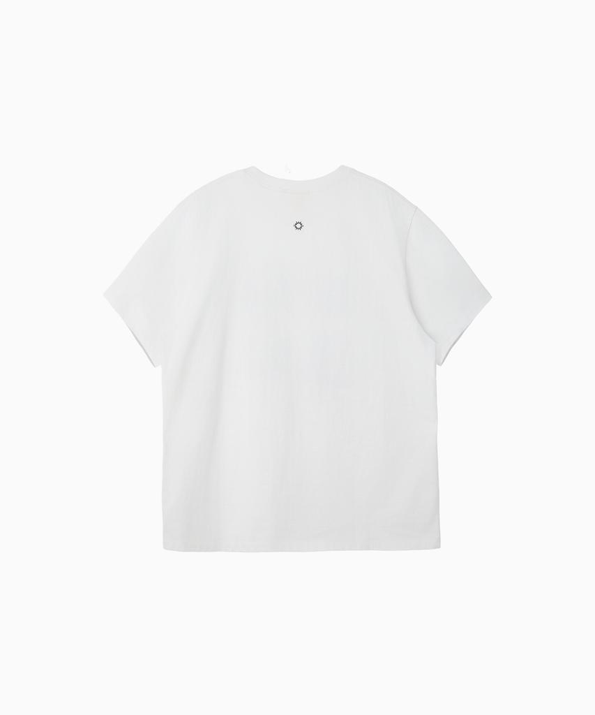 HELLO SUNRISE Sun Stamp Tee_White