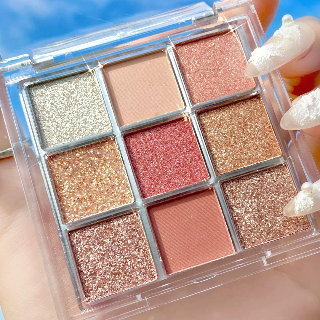 

Палитра теней для век с блестками в девяти цветах Earth-Tone красный/коричневый