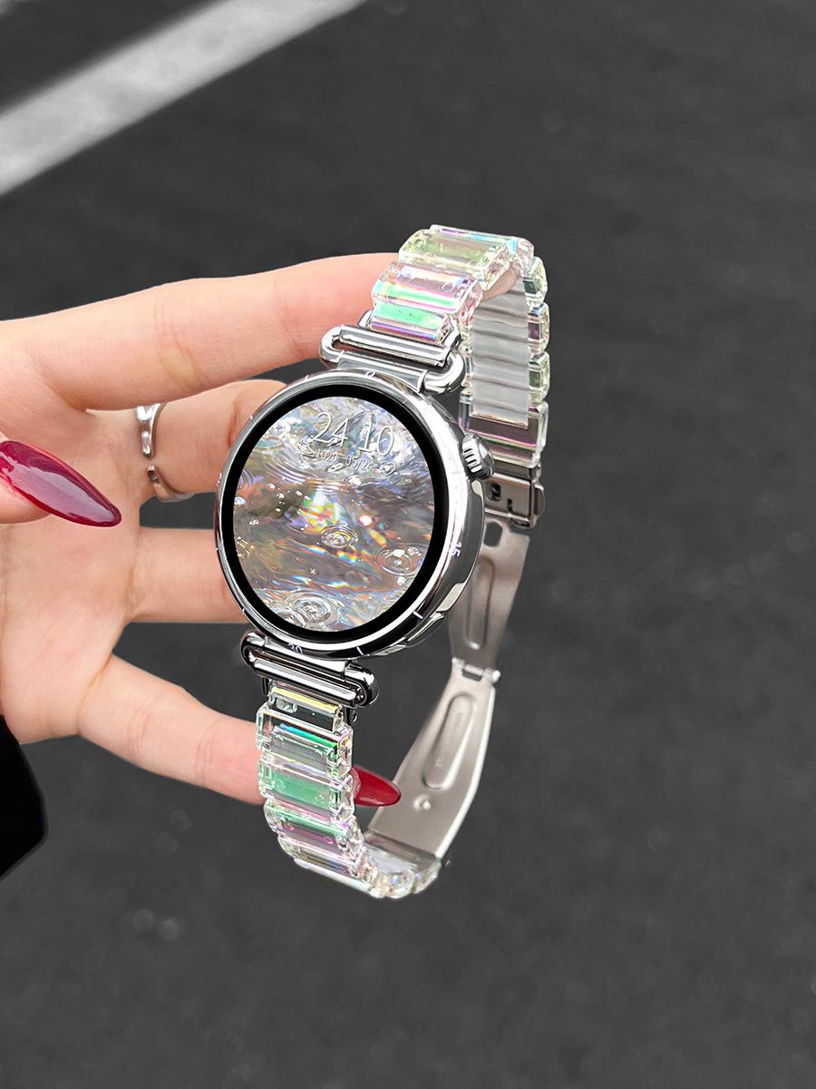 

Huawei GT6/GT5 New Style Summer Resin Silicone Watch Strap for Women s Models 4/3 Pro Honor Watch 5 Pro/4 Pro/GS 4 [46mm]