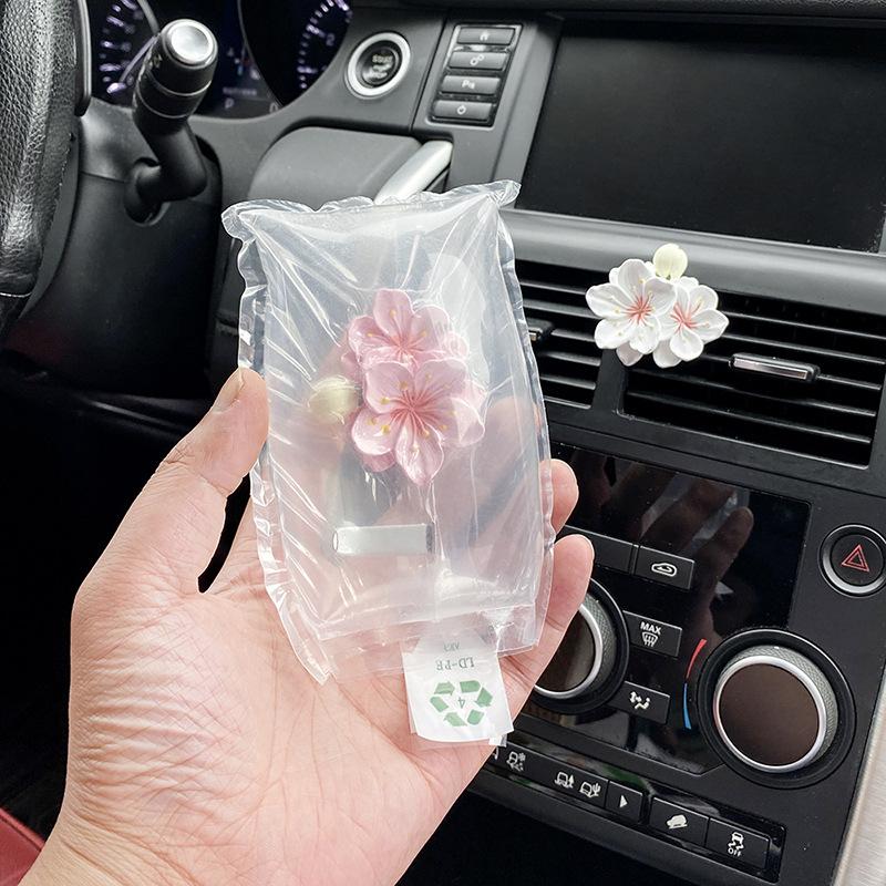 Car Perfume Clip Flower Air Outlet Car Air Freshener Peach Blossom Aroma Diffuser Car Decoration Accessories Fresh Air