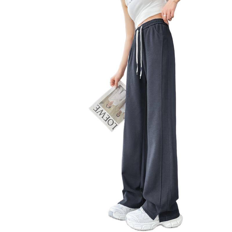 Women's 2026 High-Waisted Wide-Leg Plus Size Summer Pants - Breathable, Straight-Leg Sportswear