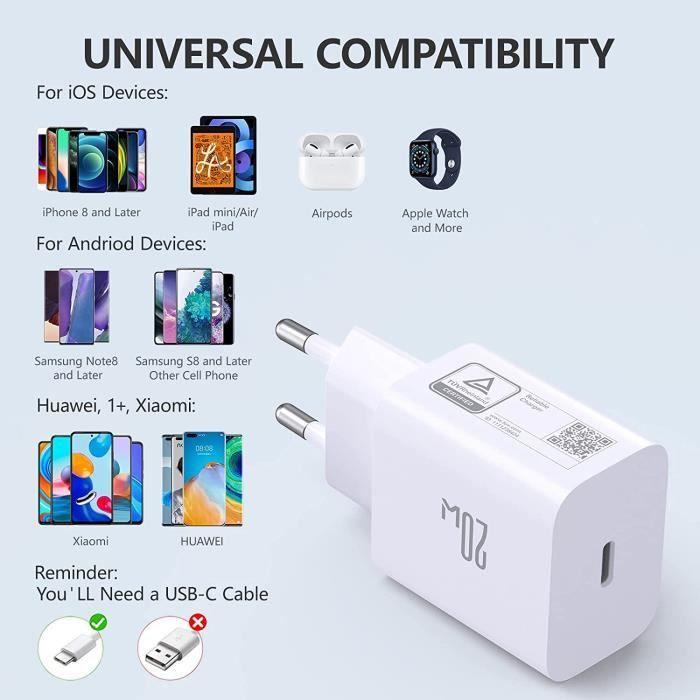 20w Reliable Fast Iphone Charger Usb C Pr Charger for Iphone 14 Charger with Tuv Rheinland Certified Pd3.0-qc4.0+ Charger[940]
