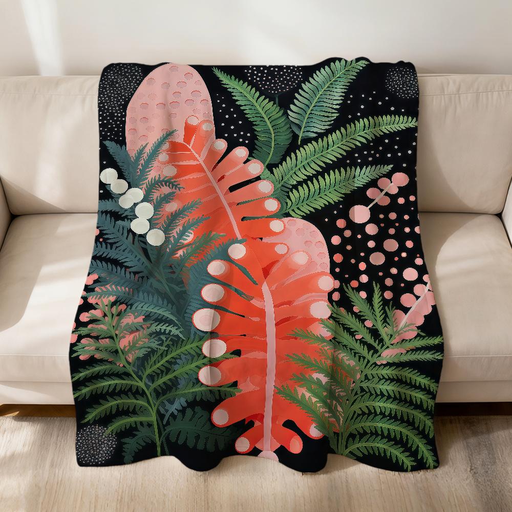 Fashion Vibrant Floral Modern Art Flannel Soft Warm Plush Blanket For Sofa Living Room Pet Hogar Bedroom Gift Home Car Portable