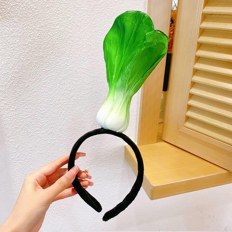 Funny Radish & Cabbage Vegetable Hair Clip Headband