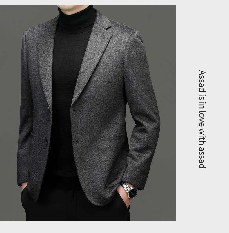 Herren Leichter Luxus Wollanzug - Schlank geschnittene Jacke für Herbst/Winter