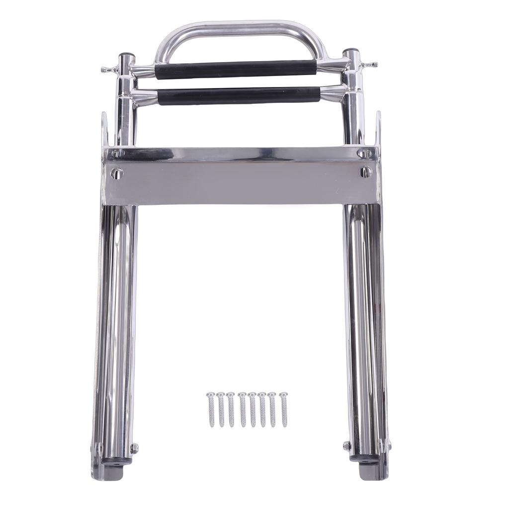 3 Step Boat Ladder Stainless Steel Under Platform Slide Mount Marine Telescoping Ladder for Pontoon Boat
