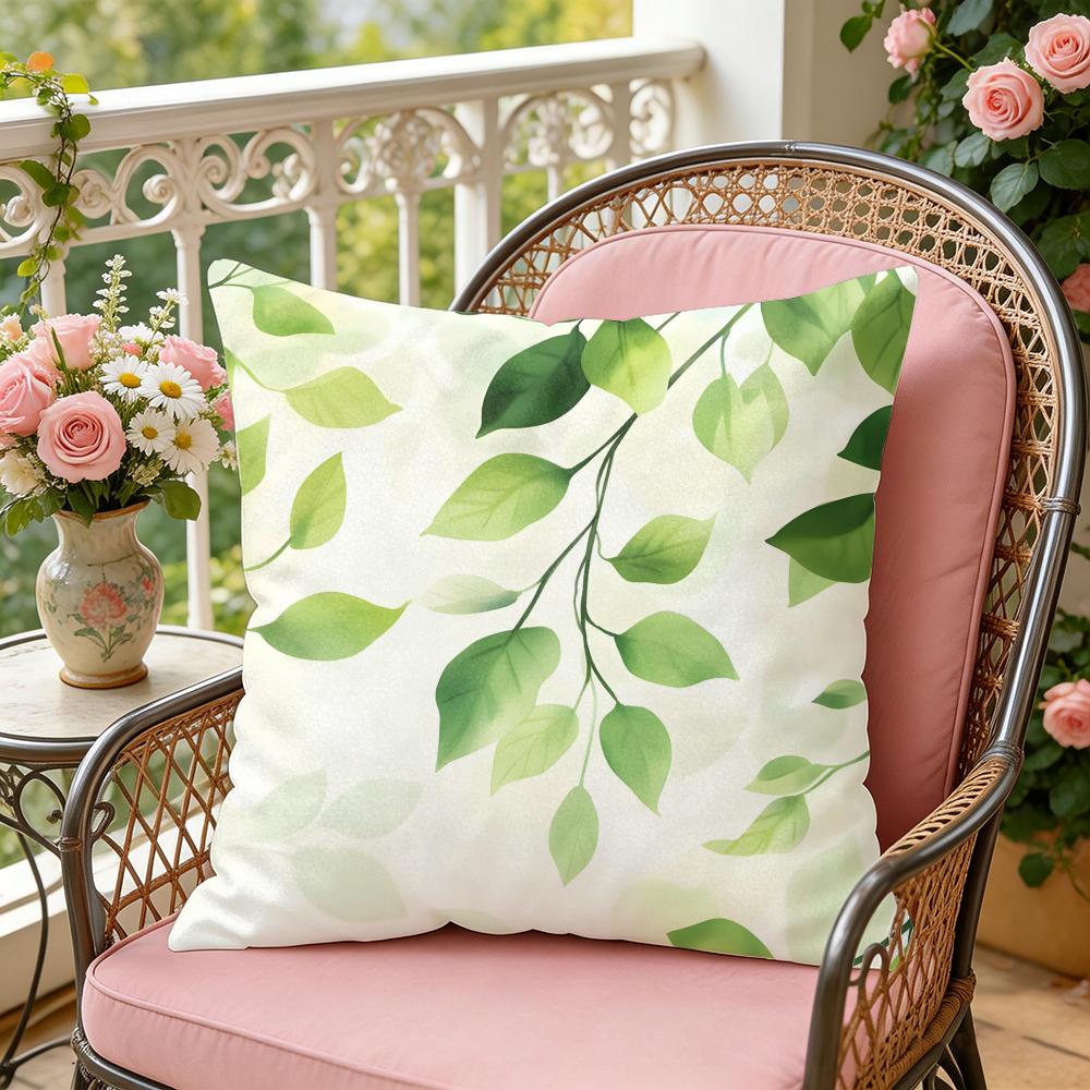 Leaves Fashion Cushion Cover Soft Plush Throw Pillow Cover DoubleSided Decorative Cushion Case Sofa Bedroom Home Decor