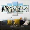 5Pcs Penguins Sea Antarctic Modern Decor Canvas Wall Art Pictures Paintings HD Print Home Decor 5 Panel 5 Pieces Poster