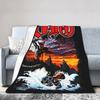 Dio Genre Rock The Last in Line Tour Decke Flanell Sommer   Multifunktionale Super Warme Überwurfdecke für Zuhause Auto Bettwäsche Überwürfe