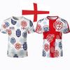 2026 New England Flag Print T-Shirt Summer Outdoor Sports Breathable Quick-Drying Soccer Jersey Men's Fan Daily Training Apparel