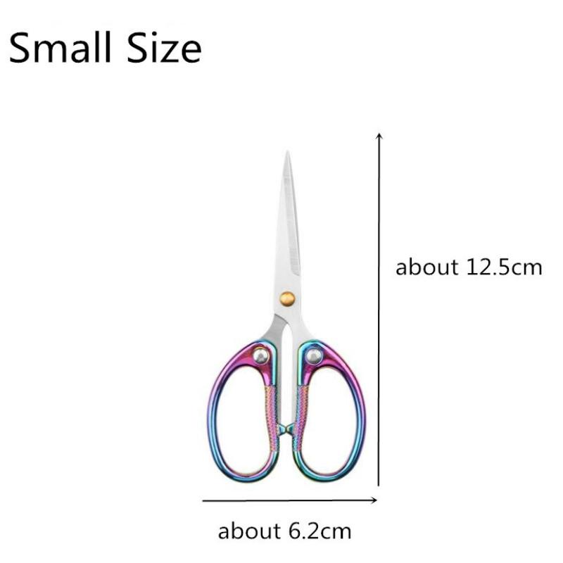 Color Titanium Plating Stainless Steel Household  Cut Paper Scissors Sewing Scissors For Needlework Tailor Fabric DIY Tool