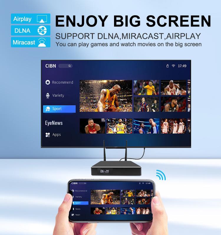 Jingchen ZX4 4K Android Box with Dual-Band WiFi 6 & BT 5.2