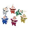 6 Pcs Santa Claus Ornaments for Tree Fabric Santa Claus Christmas Hanging Ornaments 3D Santa Doll Pendant for Holiday Xmas Tree Decor