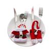 Cutlery Holder Pouch - Party Decoration - Christmas - Red - 6 Pieces - Indoor