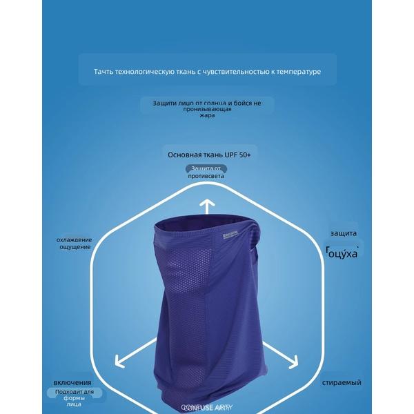 Eis-Seide UV-Sonnenschutz Gesichtsmaske Koreanischer Sommer Sport Radfahren Atmungsaktives Netz Ohrschlaufe Unisex Nackenschutz