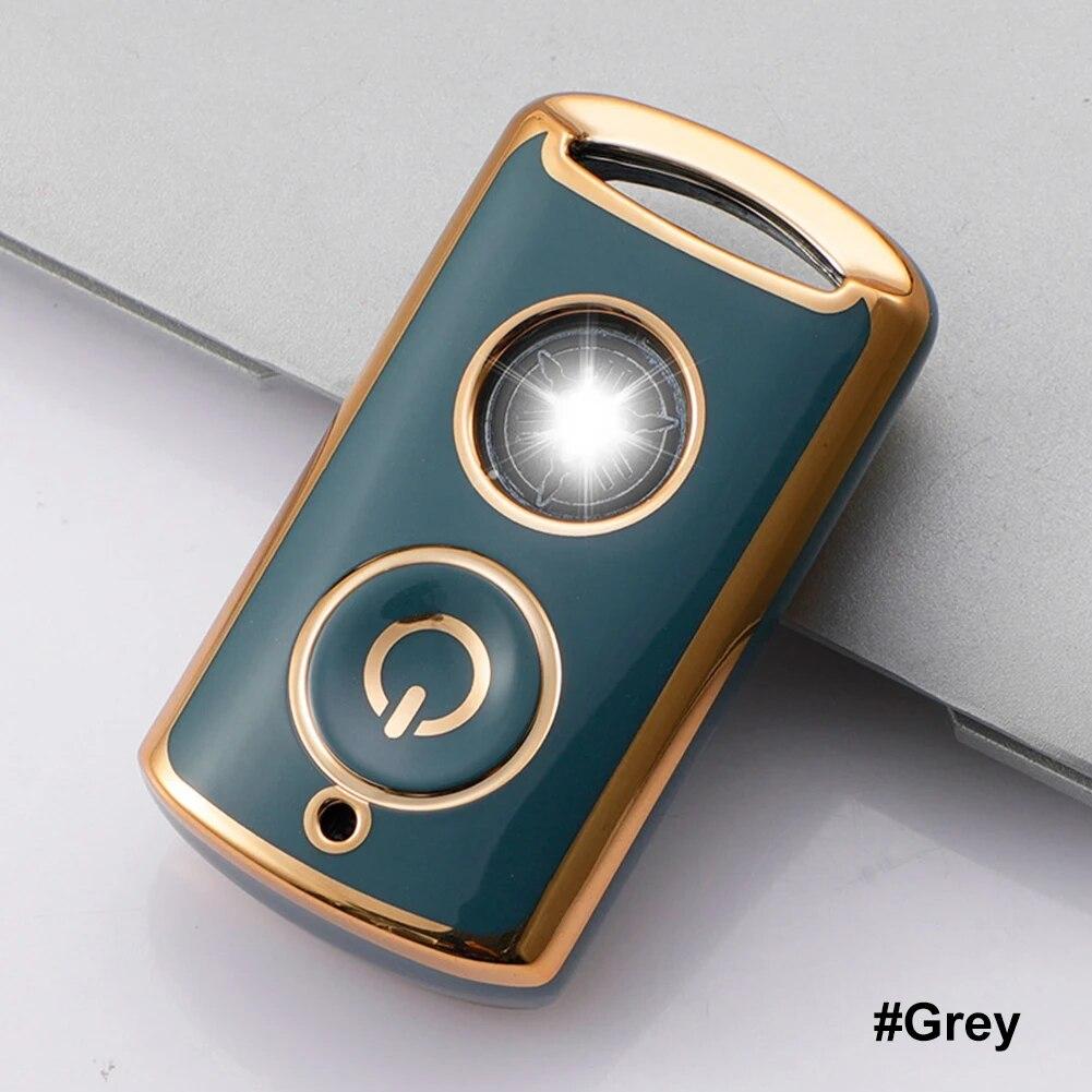 

Чехол для автомобильного пульта дистанционного управления TPU для Yamaha Nmax /2022 NVX NVX155 XMAX XMAX300 QBIX AEROX JAUNS 2018 автомобильные аксессуары серый