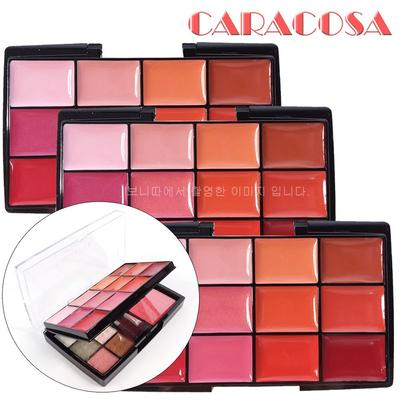 Caracosa Lip Makeup Kit 2-stage L1 (lipstick + Eye Shadow + Blusher), 3 Pcs.