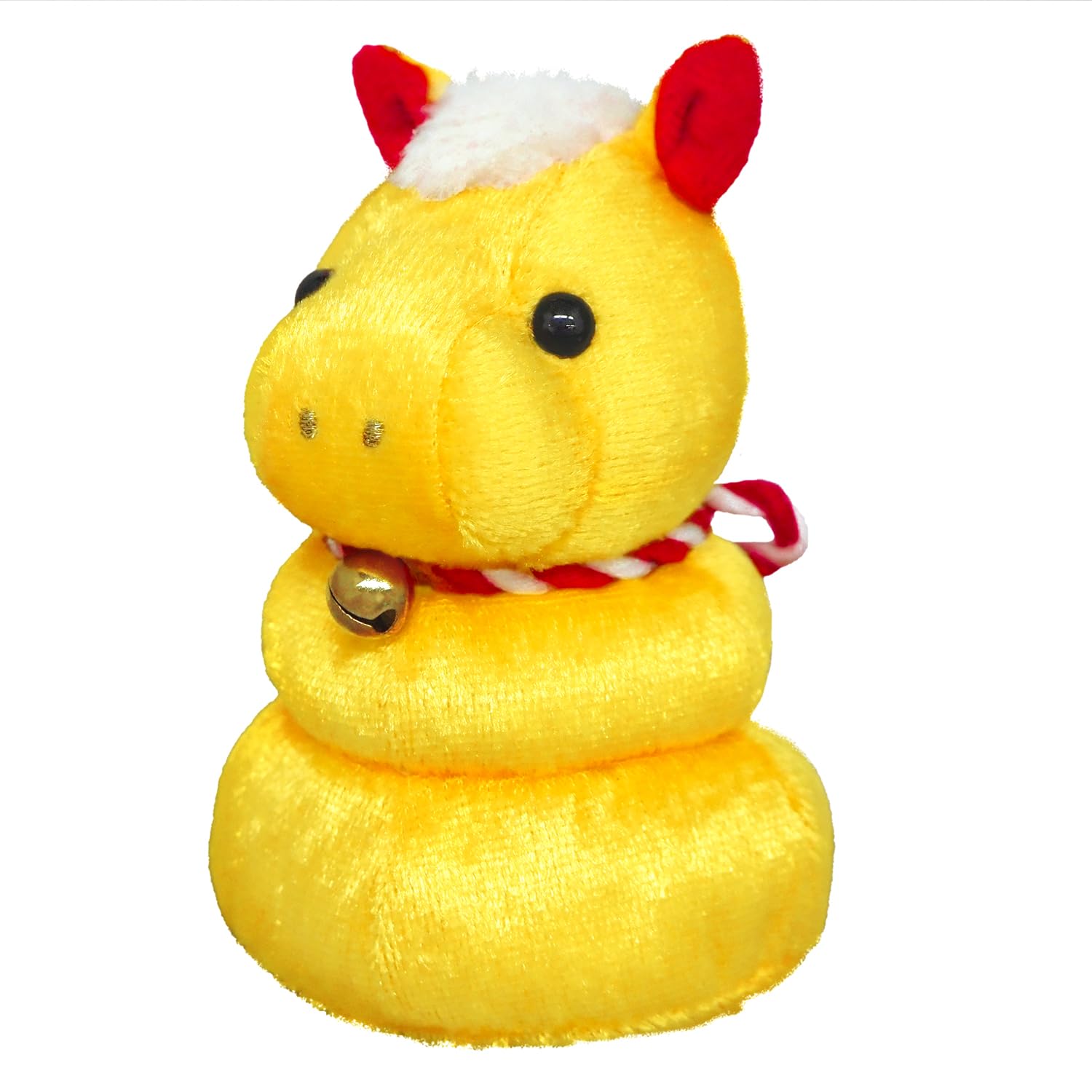 Sanei Boeki 2026 Zodiac Horse Mochi Plush Toy (Gold) W7×D6.5×H10cm