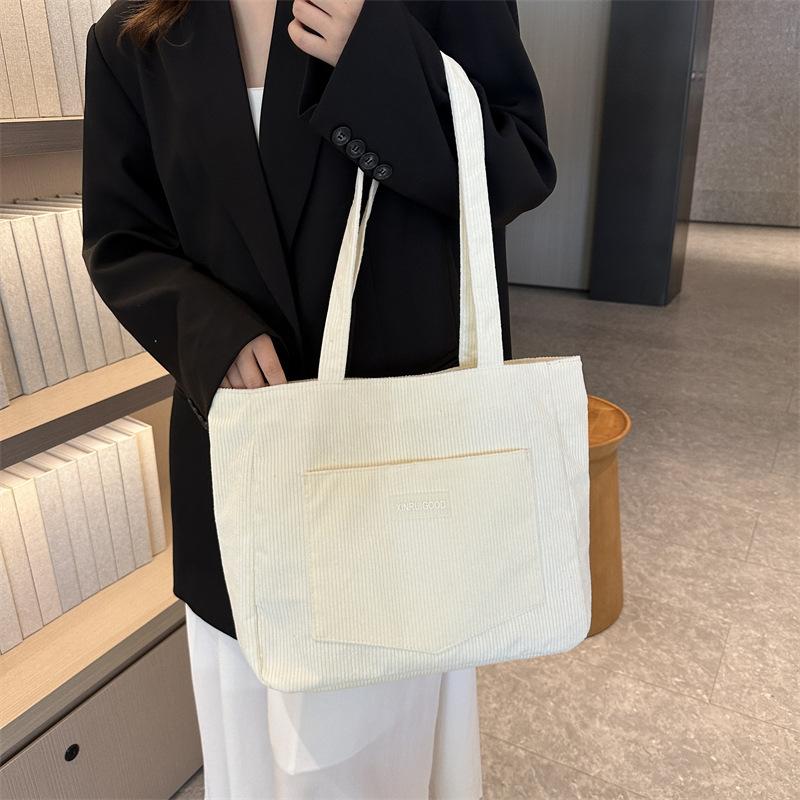 Women's bag corduroy new shoulder bag fashionable large-capacity bag personality