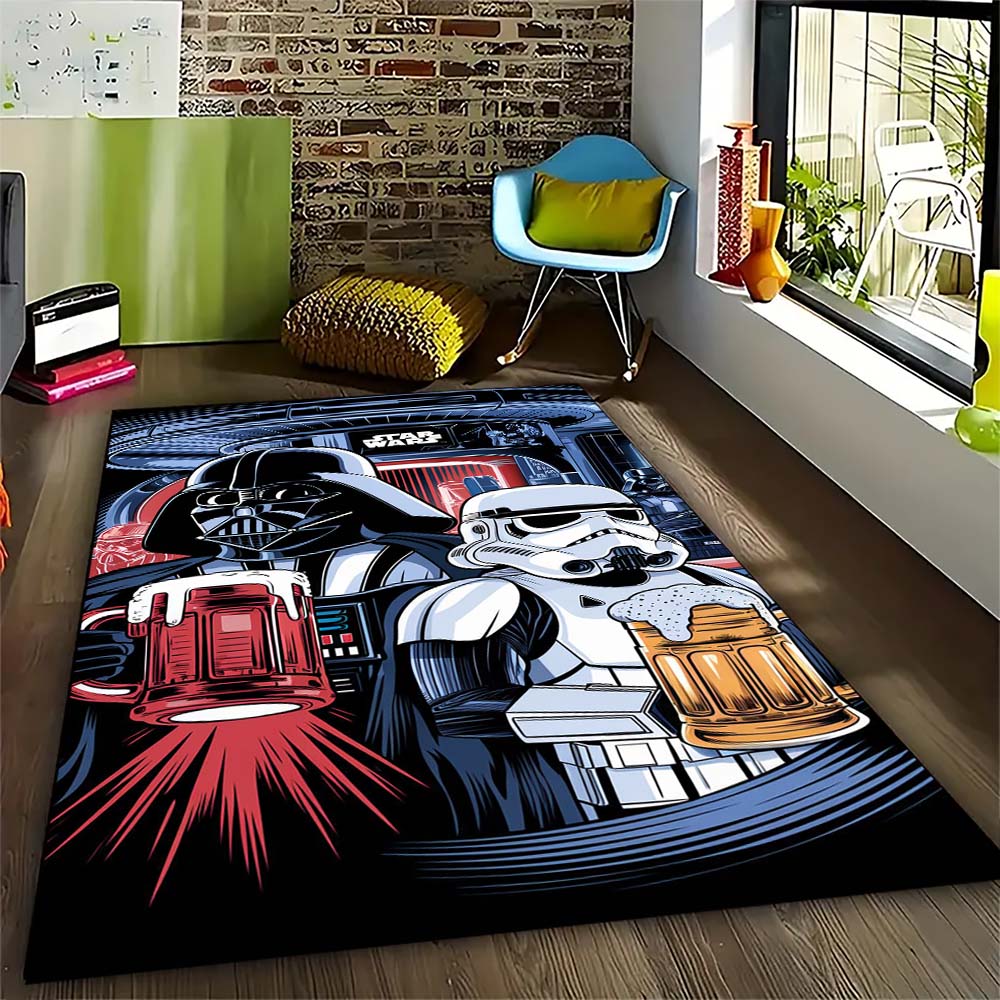 Star Wars Galaxy Printed Rug Non-Slip Floor Mat for Living Room Bedroom Kids Room Home Decor