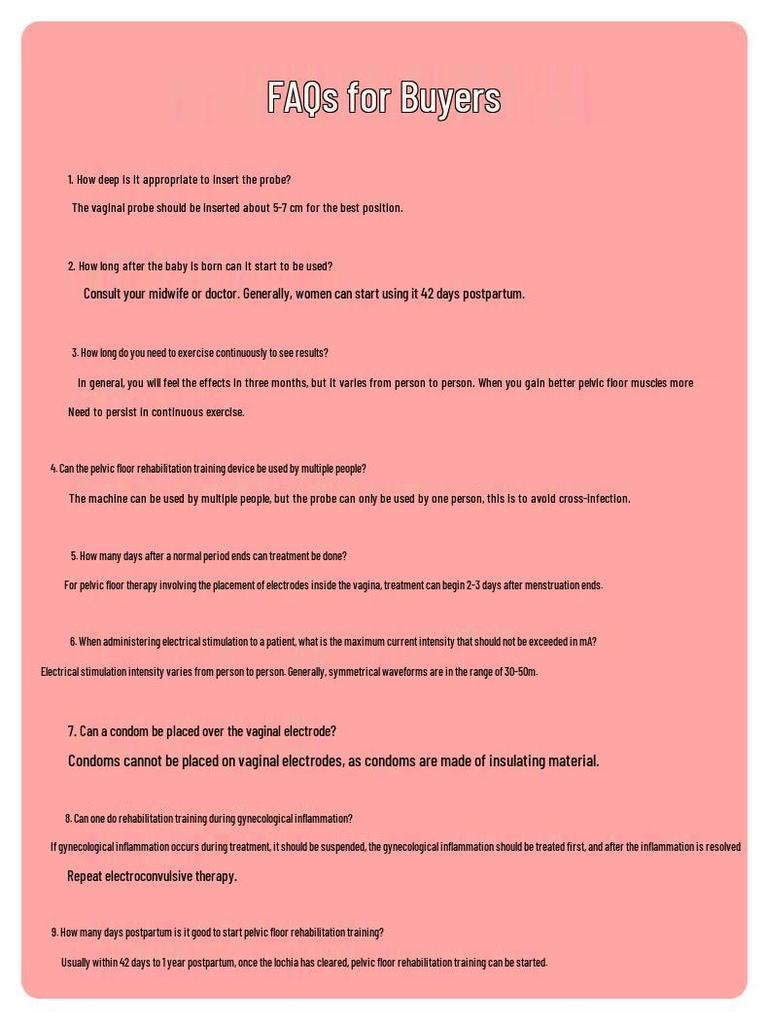 Portable Multifunctional Pelvic Floor and Abdominal Muscle Repair Device for Postpartum Recovery