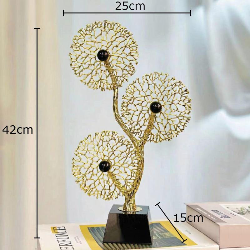 

Golden Coral Tree Ornaments Abstract Handicrafts Desk Decoration Creative Modern Coral Artwork Sculpture Room Aesthetics Decor чорний